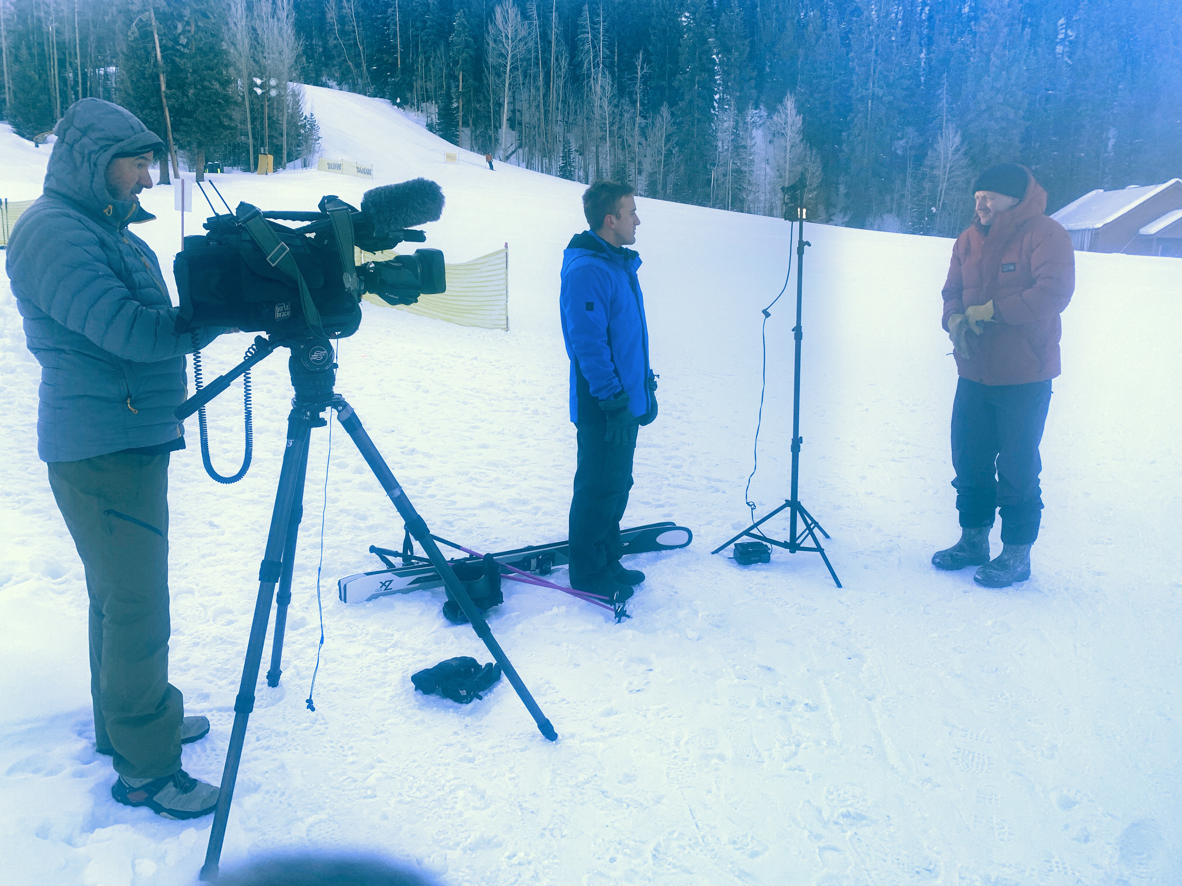Filming at Keystone Ski Resort with CBS News for a story about Betsy's accident and the formation of the Colorado Ski and Snowboard Injury Support Group on Facebook